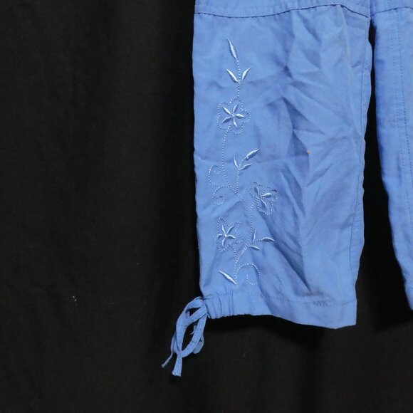 WARDROBE ESSENTIALS | 6x | Girl's Blue Lightweight Cargo Pants | Tie Bottoms - Picture 8 of 16